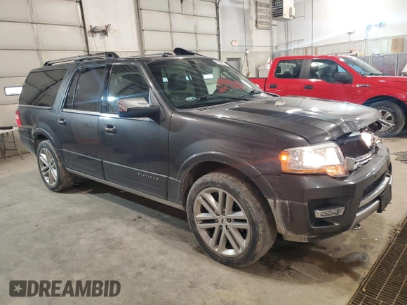 2017 Ford Expedition EL Platinum with VIN 1FMJK1MT5HEA20893, listed as a Copart auction lot 80645714 with 158,608 mi miles and Salvage Title. Bid and sale history available at carsss.com. Image 4.