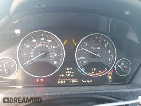 2014 BMW 3 Series 328i xDrive with VIN WBA3B5C57EP542851, listed as a Copart auction lot 49517945 with 63,826 mi miles and Salvage Title. Bid and sale history available at carsss.com. Image 9.