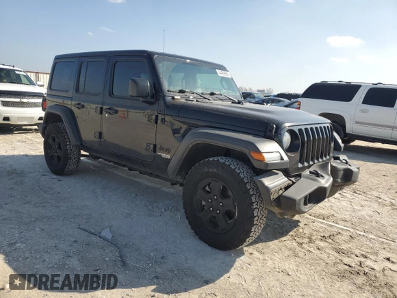 2018 Jeep Wrangler Unlimited Sport S with VIN 1C4HJXDN3JW222769, listed as a Copart auction lot 44489685 with 51,864 mi miles and Clean title. Bid and sale history available at DreamBid. Image 4.