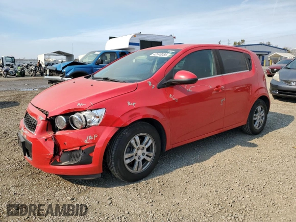 2014 Chevrolet Sonic LT with VIN 1G1JC6SB3E4146785, listed as a Copart auction lot 42540055 with 54,284 mi miles and Salvage Title. Bid and sale history available at carsss.com. Image 1.