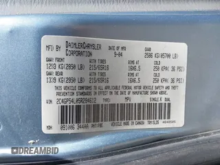 2005 Chrysler Town & Country Touring with VIN 2C4GP54L05R284612, listed as a IAAI auction lot 41839207 with 162,175 mi miles and . Bid and sale history available at DreamBid. Image 9.