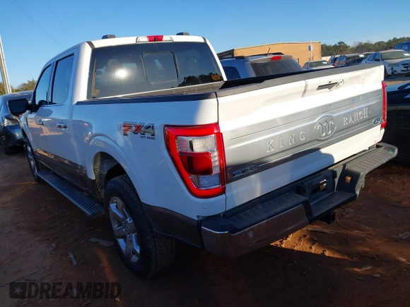 2022 Ford F-150 XL with VIN 1FTFW1ED5NFA02843, listed as a IAAI auction lot 41336268 with 35,066 mi miles. Bid and sale history available at carsss.com. Image 3.