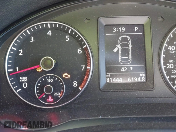 2015 Volkswagen Eos Komfort with VIN WVWBW8AH0FV001011, listed as a IAAI auction lot 41297299 with 81,444 mi miles and . Bid and sale history available at DreamBid. Image 15.
