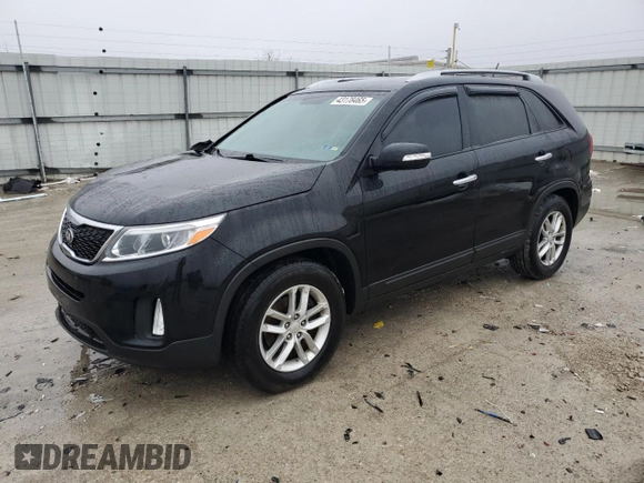 2014 Kia Sorento LX with VIN 5XYKT4A70EG490296, listed as a Copart auction lot 43178465 with 182,638 mi miles and Salvage Title. Bid and sale history available at carsss.com. Image 1.