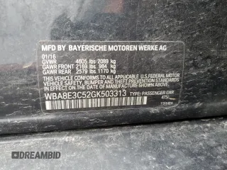2016 BMW 3 Series 328i xDrive z VIN WBA8E3C52GK503313, wystawiony jako Copart lot #51678265 z przebiegiem 166 991 mil mil oraz Szkoda całkowita • Salvage title. Historia ofert i sprzedaży dostępna na DreamBid. Obrazek 12.