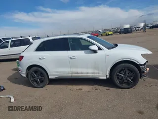 2020 Audi Q3 S line Premium with VIN WA1DECF35L1073234, listed as a IAAI auction lot 41807959 with 35,138 mi miles. Bid and sale history available at carsss.com. Image 13.