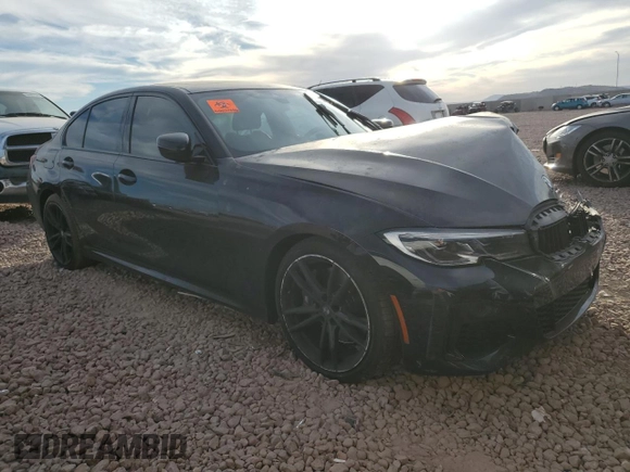 2021 BMW 3 Series M340i with VIN 3MW5U7J09M8B69234, listed as a Copart auction lot 44027005 with 29,715 mi miles and Salvage Title. Bid and sale history available at carsss.com. Image 4.