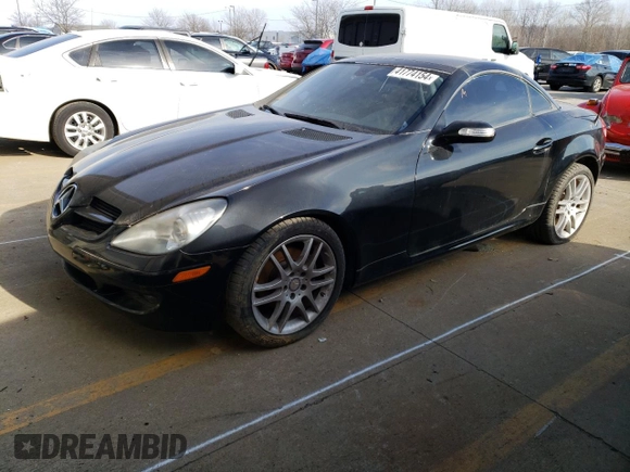 2008 Mercedes-Benz SLK-Class 3.0L with VIN WDBWK54F08F183262, listed as a Copart auction lot 41774154 with 24,169 mi miles and Non Repairable. Bid and sale history available at carsss.com. Image 1.