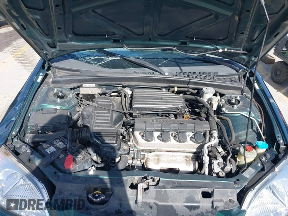 2001 Honda Civic LX with VIN 1HGEM21551L111533, listed as a IAAI auction lot 41801139 with 253,497 mi miles. Bid and sale history available at carsss.com. Image 10.