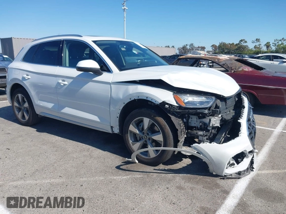 2023 Audi Q5 Premium Plus with VIN WA1BBAFY7P2167227, listed as a IAAI auction lot 42632124 with 17,065 mi miles and . Bid and sale history available at DreamBid. Image 1.