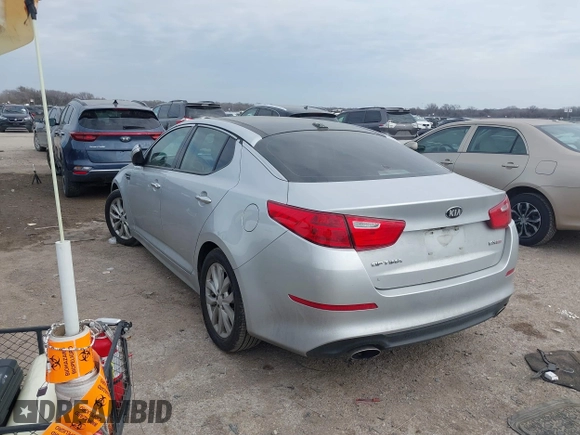 2015 Kia Optima EX with VIN 5XXGN4A7XFG471695, listed as a IAAI auction lot 41565164 with 79,625 mi miles. Bid and sale history available at carsss.com. Image 3.