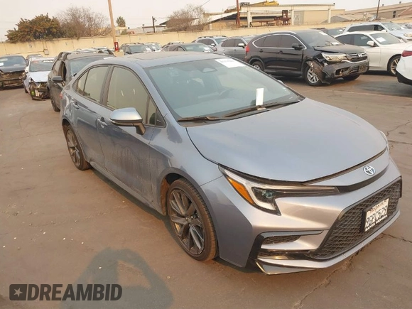 2023 Toyota Corolla Hybrid LE with VIN JTDBCMFE6P3002578, listed as a IAAI auction lot 41275201 with 34,263 mi miles. Bid and sale history available at carsss.com. Image 1.