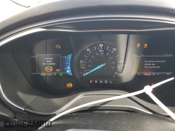 2020 Ford Fusion SE with VIN 3FA6P0LU6LR267173, listed as a Copart auction lot 53575595 with 63,521 mi miles and Salvage title. Bid and sale history available at DreamBid. Image 9.