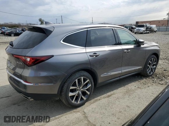 2022 Acura MDX w/Technology Package with VIN 5J8YE1H45NL014145, listed as a Copart auction lot 48190145 with 37,849 mi miles and Salvage Title. Bid and sale history available at carsss.com. Image 3.