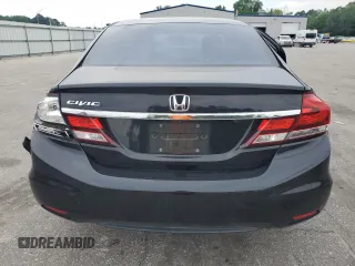 2015 Honda Civic EX with VIN 19XFB2F8XFE015585, listed as a Copart auction lot 53138455 with 127,651 mi miles and Salvage Title. Bid and sale history available at DreamBid. Image 6.