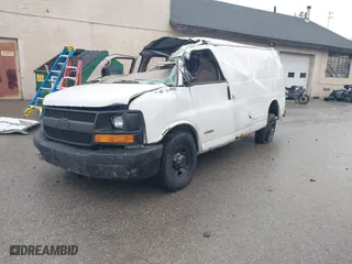 2005 Chevrolet Express Cargo Van with VIN 1GCGG25V051237969, listed as a IAAI auction lot 41163479 with 215,057 mi miles. Bid and sale history available at carsss.com. Image 16.