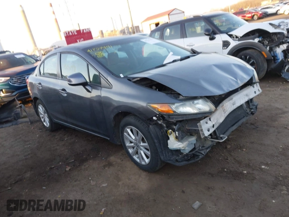 2012 Honda Civic EX with VIN 19XFB2F80CE029054, listed as a IAAI auction lot 41757491 with 170,562 mi miles and . Bid and sale history available at DreamBid. Image 1.