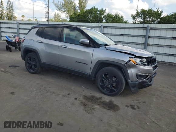 2021 Jeep Compass Altitude with VIN 3C4NJCBB7MT509188, listed as a Copart auction lot 57507125 with 28,279 mi miles and Non repairable. Bid and sale history available at DreamBid. Image 4.