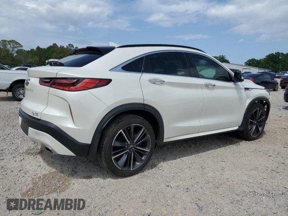 2022 Infiniti QX55 Essential with VIN 3PCAJ5K36NF112610, listed as a Copart auction lot 54300355 with 44,406 mi miles and Clean Title. Bid and sale history available at DreamBid. Image 3.