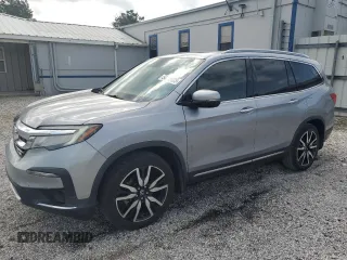 2021 Honda Pilot Touring 8-Passenger with VIN 5FNYF5H96MB001520, listed as a Copart auction lot 54699135 with 55,724 mi miles and Salvage title. Bid and sale history available at DreamBid. Image 1.