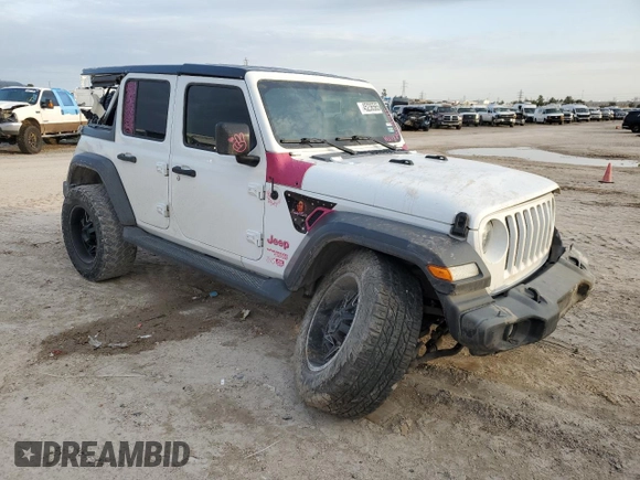 2018 Jeep Wrangler Unlimited Sport z VIN 1C4HJXDN3JW221167, wystawiony jako Copart lot #45236565 z przebiegiem 90 433 mil mil oraz Szkoda całkowita • Salvage title. Historia ofert i sprzedaży dostępna na DreamBid. Obrazek 4.