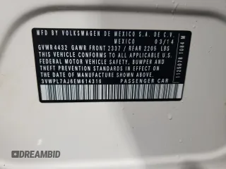 2014 Volkswagen Jetta SportWagen TDI w/Sunroof with VIN 3VWPL7AJ6EM614316, listed as a Copart auction lot 45187755 with 39,788 mi miles and Salvage Title. Bid and sale history available at carsss.com. Image 13.