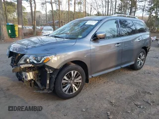 2017 Nissan Pathfinder SV with VIN 5N1DR2MM5HC619196, listed as a IAAI auction lot 41410299 with 105,446 mi miles. Bid and sale history available at carsss.com. Image 18.