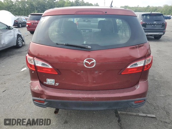 2012 Mazda 5 Sport with VIN JM1CW2BL4C0110696, listed as a Copart auction lot 58699865 with 201,603 mi miles and Salvage title. Bid and sale history available at DreamBid. Image 6.