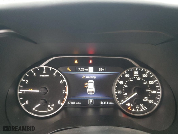 2019 Nissan Maxima SV with VIN 1N4AA6AV6KC381911, listed as a Copart auction lot 51733385 with 27,681 mi miles and Salvage Title. Bid and sale history available at carsss.com. Image 9.
