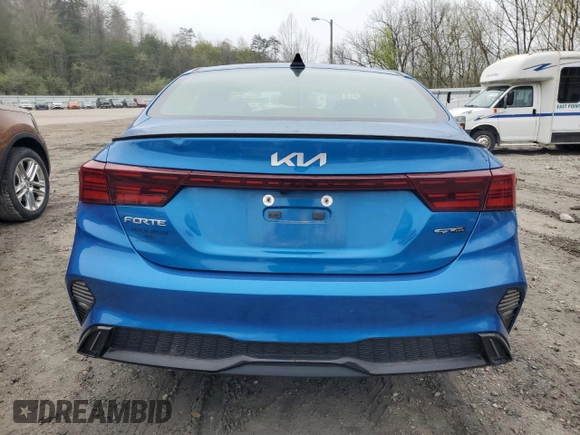 2022 Kia Forte GT-Line with VIN 3KPF54AD4NE453721, listed as a Copart auction lot 52625365 with 38,534 mi miles and Salvage Title. Bid and sale history available at carsss.com. Image 6.