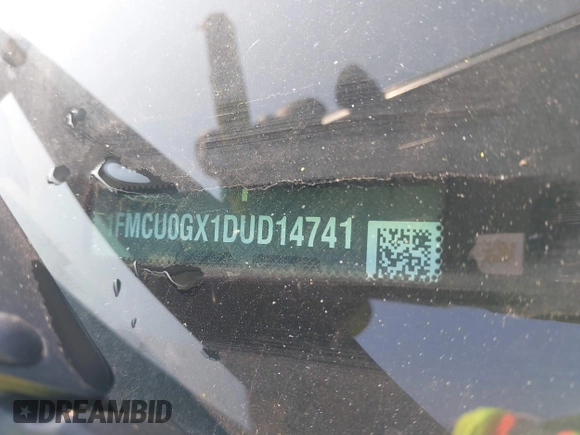 2013 Ford Escape SE with VIN 1FMCU0GX1DUD14741, listed as a IAAI auction lot 42481501 with Not provided miles and . Bid and sale history available at DreamBid. Image 11.