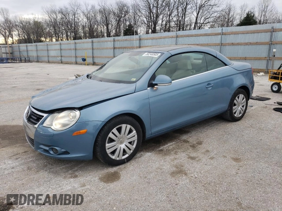 2007 Volkswagen Eos 2.0T with VIN WVWBA71FX7V029519, listed as a Copart auction lot 50248505 with 146,704 mi miles and Salvage Title. Bid and sale history available at DreamBid. Image 1.