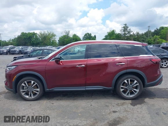 2022 Infiniti QX60 Luxe z VIN 5N1DL1FR9NC330743, wystawiony jako IAAI lot #42456589 z przebiegiem 17 780 mil mil oraz . Historia ofert i sprzedaży dostępna na DreamBid. Obrazek 14.
