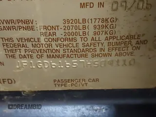 2007 Subaru Impreza i z VIN JF1GD61657H509110, wystawiony jako IAAI lot #41638537 z przebiegiem 107 645 mil mil oraz . Historia ofert i sprzedaży dostępna na DreamBid. Obrazek 9.