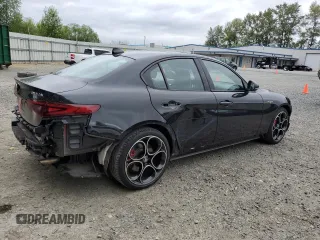 2023 Alfa Romeo Giulia Veloce with VIN ZARFANBN1P7669866, listed as a Copart auction lot 61231225 with 12,021 mi miles and Salvage title. Bid and sale history available at DreamBid. Image 3.