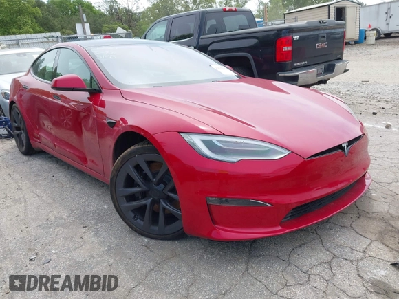 2022 Tesla Model S with VIN 5YJSA1E58NF470737, listed as a IAAI auction lot 42035040 with 15,224 mi miles and . Bid and sale history available at DreamBid. Image 1.