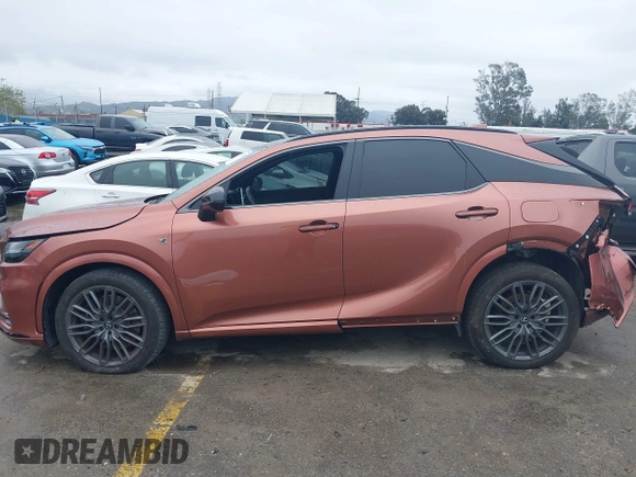 2023 Lexus RX 500h F Sport Performance with VIN 2T2BCMEA2PC001705, listed as a IAAI auction lot 41765718 with 32,391 mi miles and . Bid and sale history available at DreamBid. Image 14.