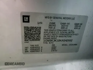 2019 Chevrolet Suburban Premier with VIN 1GNSKJKJ2KR242552, listed as a Copart auction lot 41894825 with 178,053 mi miles and Clean Title. Bid and sale history available at DreamBid. Image 13.