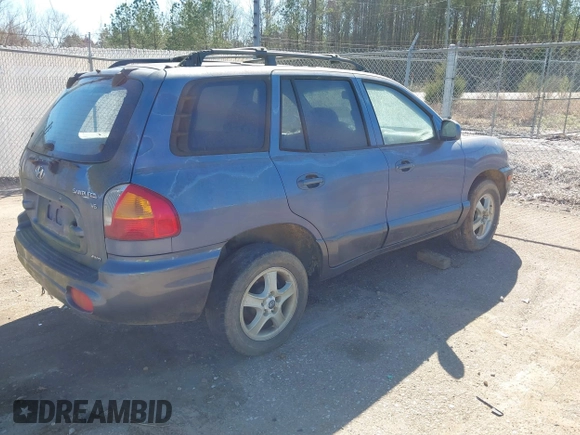 2003 Hyundai Santa Fe GLS with VIN KM8SC73D23U454976, listed as a IAAI auction lot 41777273 with 191,402 mi miles. Bid and sale history available at carsss.com. Image 4.