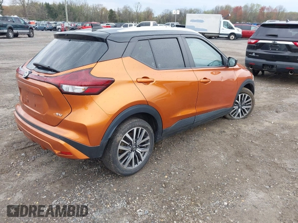 2021 Nissan Kicks SV with VIN 3N1CP5CV6ML487360, listed as a IAAI auction lot 42037750 with 88,491 mi miles. Bid and sale history available at carsss.com. Image 4.