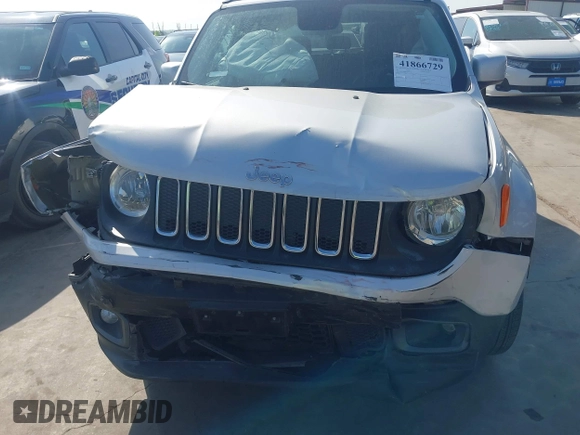 2017 Jeep Renegade Altitude with VIN ZACCJBBB6HPF33125, listed as a IAAI auction lot 41866729 with 53,867 mi miles. Bid and sale history available at carsss.com. Image 13.