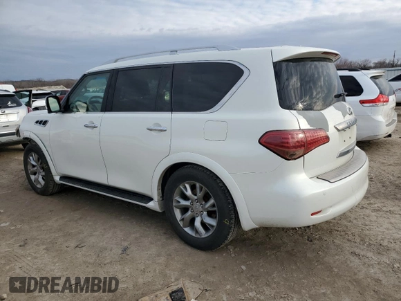 2013 Infiniti QX56 with VIN JN8AZ2NEXD9040540, listed as a Copart auction lot 47541055 with 187,686 mi miles and Salvage Title. Bid and sale history available at carsss.com. Image 2.