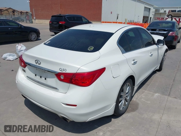 2014 Infiniti Q50 Premium z VIN JN1BV7AP8EM691683, wystawiony jako IAAI lot #42064258 z przebiegiem 146 805 mil mil oraz . Historia ofert i sprzedaży dostępna na DreamBid. Obrazek 4.