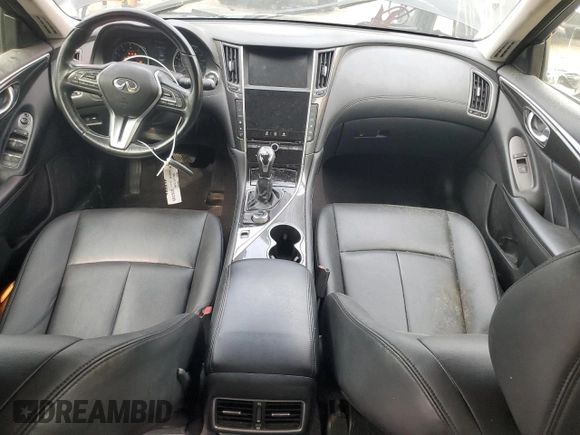 2018 Infiniti Q50 2.0t LUXE with VIN JN1CV7AP7JM241330, listed as a Copart auction lot 53033155 with 155,388 mi miles and Clean Title. Bid and sale history available at carsss.com. Image 8.