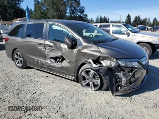 2020 Honda Odyssey Touring with VIN 5FNRL6H89LB002203, listed as a Copart auction lot 74522434 with 48,901 mi miles and Salvage Title. Bid and sale history available at DreamBid. Image 4.