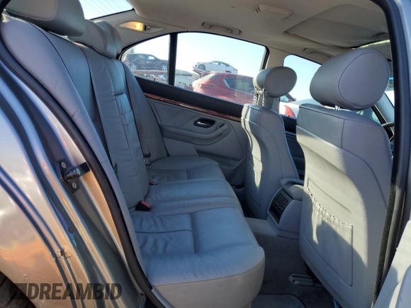 2002 BMW 5 Series 530i with VIN WBADT53402CE93491, listed as a Copart auction lot 42338765 with 0 mi miles and Salvage Title. Bid and sale history available at carsss.com. Image 10.