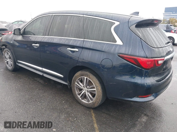 2019 Infiniti QX60 LUXE with VIN 5N1DL0MN1KC512944, listed as a IAAI auction lot 41515162 with 60,090 mi miles. Bid and sale history available at carsss.com. Image 3.