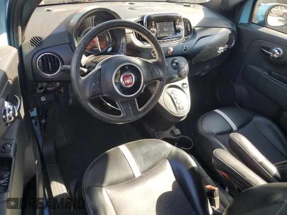 2017 FIAT 500e with VIN 3C3CFFGEXHT565603, listed as a Copart auction lot 61594175 with 57,428 mi miles and Salvage title. Bid and sale history available at DreamBid. Image 8.