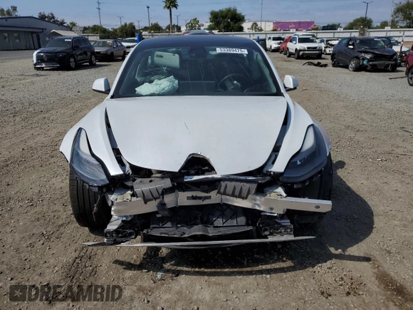 2021 Tesla Model 3 Standard Range Plus with VIN 5YJ3E1EA1MF871986, listed as a Copart auction lot 53389475 with Not Provided miles and Salvage Title. Bid and sale history available at DreamBid. Image 5.