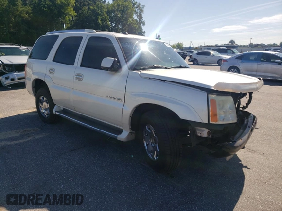 2005 Cadillac Escalade with VIN 1GYEK63N25R163062, listed as a Copart auction lot 61585005 with Not provided miles and Salvage title. Bid and sale history available at DreamBid. Image 4.